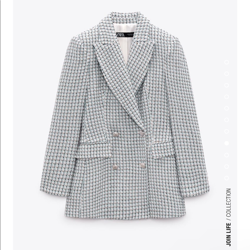 TEXTURED DOUBLE BREASTED BLAZER